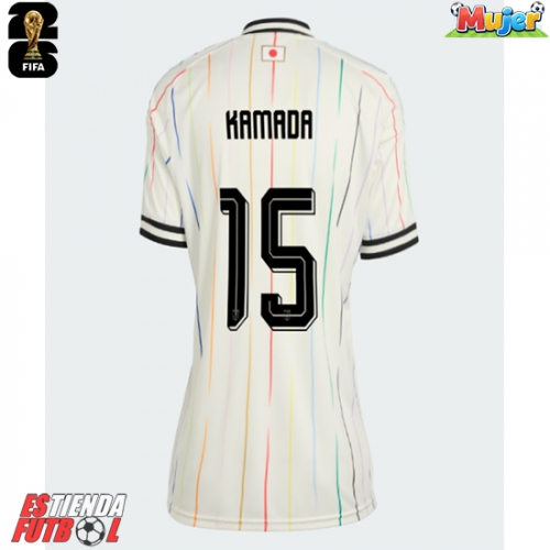 Japón Daichi Kamada #15 Segunda Equipación Mujer Mundial 2026 Manga Corta